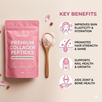 Poudre de protéines multi-collagène Rainwood Private Label, sources bovines et marines, bienfaits beauté, naturelle, sans gluten