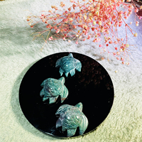 Vente en gros de sculptures et gravures en pierre de cristal de mini tortue de mer en pierres précieuses naturelles pour cadeaux décoratifs