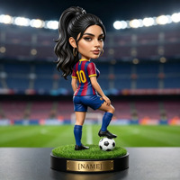 Maßgefertigte Fußball-Wackelkopffigur Nationalmannschaft Trikot Fußballspieler Figur 3D Handgefertigte Harz-Sammlerfigur, Ideales Geschenk für Fans
