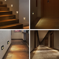 Prix usine en aluminium coin encastré étape applique murale pour la maison hôtel chambre intérieur led escalier étape lumière