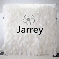 Dinding latar belakang bulu buatan Jarrey 8ft x 8ft, dekorasi dinding bunga untuk dekorasi rumah dan pernikahan