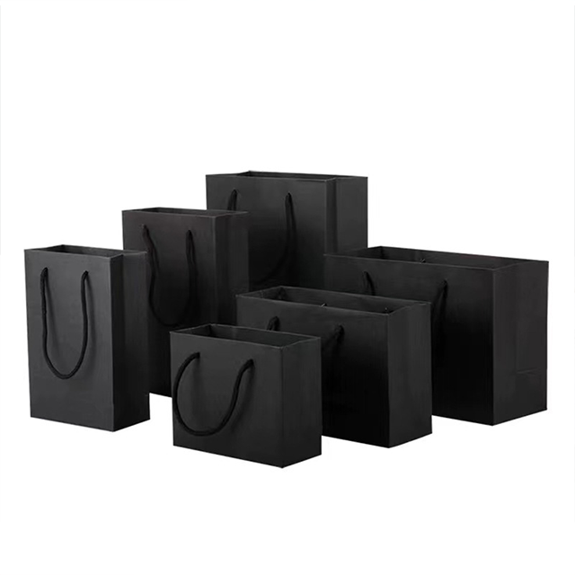 Customized Luxury Kraft Paper Tote Bag with Ribbon Handle Factory Price Wholesale for Clothing Shopper Use
