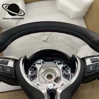 Volant en cuir véritable et fibre de carbone pour Série 6 M3 F01 F06 F15 E71 E90, ajustement universel