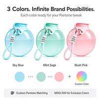 Bouteille d'eau pour animaux de compagnie en silicone ronde de 360 ml avec logo personnalisé, portable, pliable, pour voyages en plein air, distributeur d'eau pour chiens de petite taille