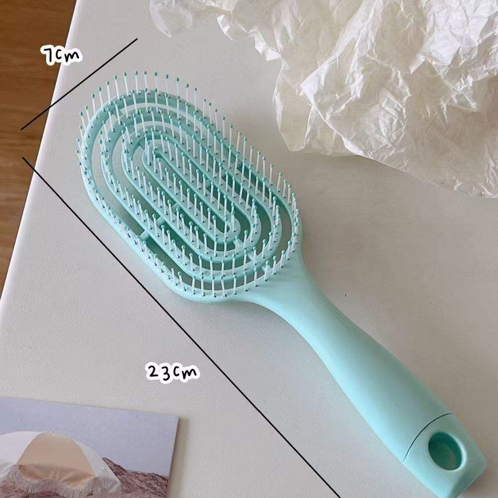 หวีแปรงผมแบบสองด้าน Macaron - สีเขียว