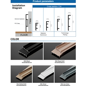 Battiscopa in Lega di Alluminio Resistente all'Acqua dal Design Moderno con 5 Anni di Garanzia, Ecologico e Facile da Installare - Product Image 4
