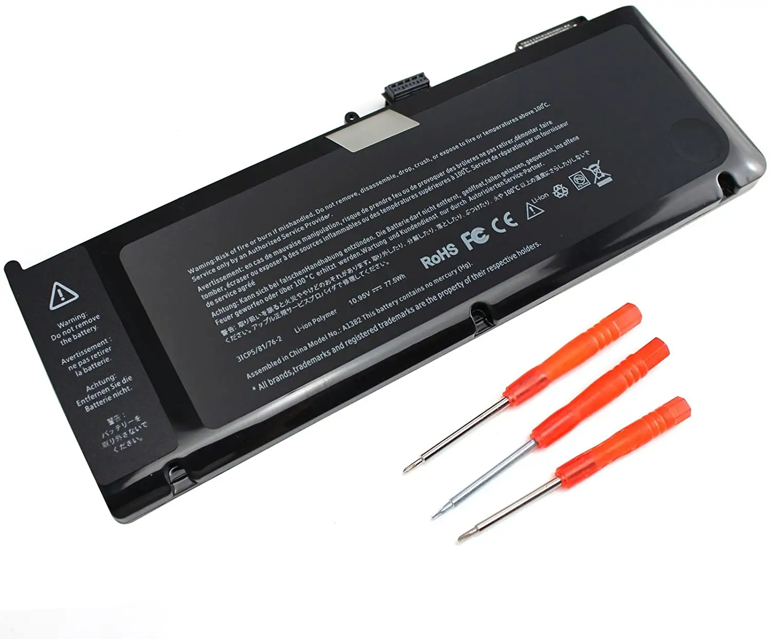 Fabriek Levering Laptop Batterij 7400Mah 11.95V-77.5Wh Li-Polymeer Batterij Voor Macbook A1382 Voor Apple Macbook