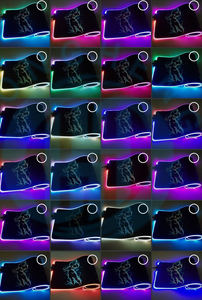 Tapis de souris de jeu carré en caoutchouc/tissu RGB sur mesure en gros, positionnement précis, couleurs personnalisables, logo en stock, RoHS - Product Image 5