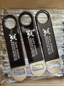 Destapador de Botellas de Cerveza Metálico Promocional con Logotipo Personalizado, Destapador de Acero Inoxidable Tipo Cuchilla Plana para Regalo en Bares y Clubs - Product Image 2