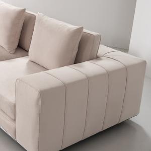 โซฟาหนังแท้ดีไซน์อิตาลีสุดหรู ขนาดใหญ่ รูปทรงตัวแอล สำหรับห้องนั่งเล่นทันสมัย - Product Image 5