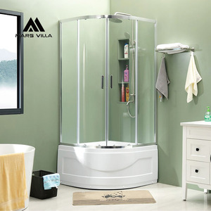 Porte <span class=keywords><strong>de</strong></span> <span class=keywords><strong>douche</strong></span> sur mesure Mars Villa EN CE à fermeture douce, complète avec cabine, panneau Froter <span class=keywords><strong>de</strong></span> 10 mm, système pivotant, à battants, en promotion - Product Image 1