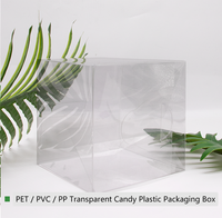 Nouvelle boîte en plastique populaire 7cmX7cmX7cm, boîte d'emballage pliable imprimée, boîte en plastique transparente PET PVC pour gâteau