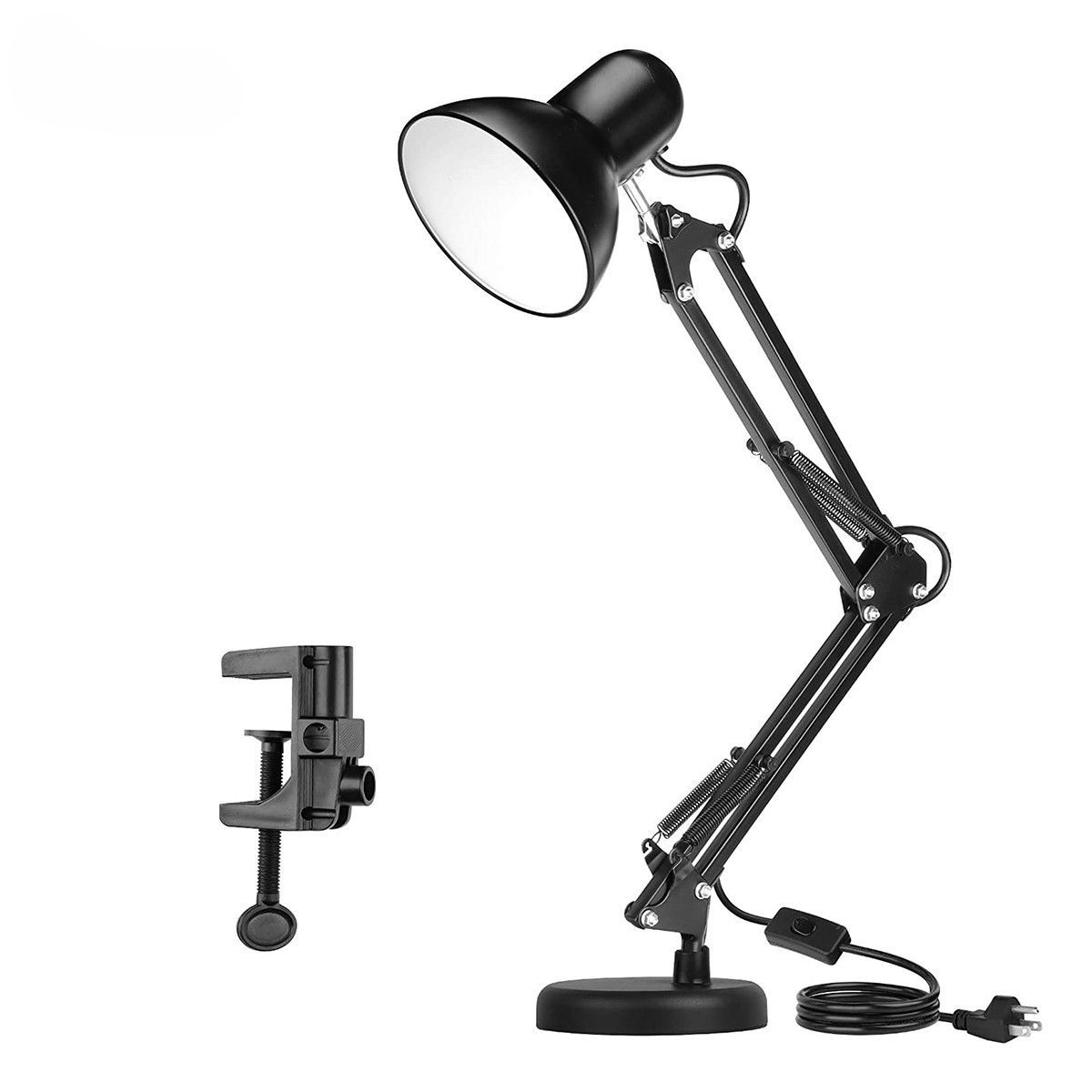 Traditional Clamp Clip Metal LED Table Lamp Work Reading Lamp Classic Metal Frame Study Led Table Desk Lamp