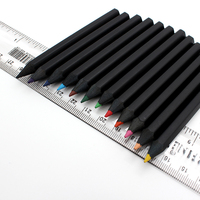 Chine usine de crayons mini crayons de couleur personnalisés avec couvercle taille-crayon enfants coloriage crayon de bois noir couleurs ensemble dans un tube en papier