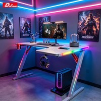 Escritorio de Juegos en Forma de L Personalizado, Mesa de Computadora Esquinera de 1.6m con Superficie Grande, Marca Privada