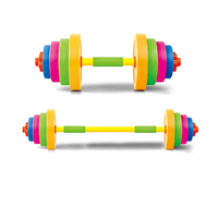 2025 nouveau Mini enfants haltère poids ensemble réglable entraînement jouet équipement pour enfants semblant jouer exercice enfant en bas âge débutant Gym