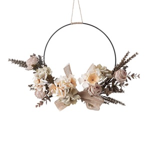 CallaFloral <b>Artificial</b> Flower Wreath Rose <b>Hydrangea</b> Semi Circular Home Wedding Decor CF01234 - Product Image 5