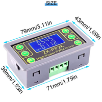 ZK-PP2K PWM DC 3.3 ~ 30V 12V 24V Regulator Pengontrol Kecepatan Motor 8A 150W Rasio Tugas Frekuensi Pulsa Peredup LED Dapat Disesuaikan