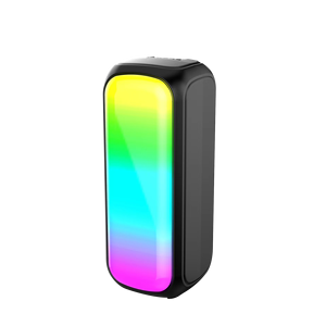 Micrófono altavoz HiFi Dual 4 pulgadas RGB luces DIY colores FM función DIY Color personalizado TWS conexión altavoz inalámbrico portátil - Product Image 1