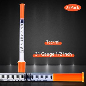 Seringue d'insuline vétérinaire jetable de sécurité, calibre 30, aiguille de 1/2 pouce, usage sous-cutané, capacité de 1 ml - Product Image 2