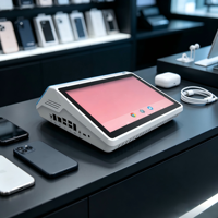 Terminal de point de vente tactile 10 pouces avec imprimante 58 mm, lecteur de codes-barres, écran client 5 pouces, prise en charge SDK pour caisse de magasin de détail et de restauration