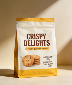 Muestra Gratuita de Bolsa Personalizada con Fondo Plano, Apta para Alimentos, para Empacar Galletas, Resistente a la Humedad, Fresca, Duradera, Segura y con Sellado Robusto - Product Image 1