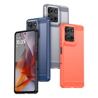 Étui de téléphone portable antichoc intégral en TPU brossé à motif animal pour Motorola G67/G77/G57