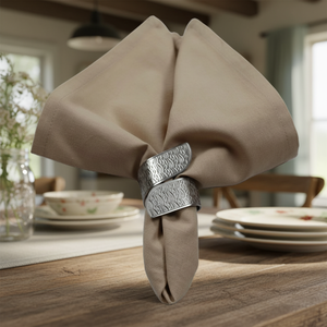 Serviettes en tissu 100 % polyester écologiques, carrées, faites à la main, 16 pouces, résistantes aux plis, à bord gaufré, en stock à l'étranger, vente en gros - Product Image 3