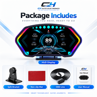 Jauge LCD GPS OBD2 P3 6 pouces avec mesureur de force G, 13 interfaces utilisateur, inclinateur multilingue et scanner PID pour la réglage automobile