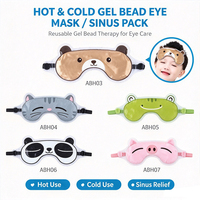 Masque oculaire chaud/froid en perles de gel OEM réutilisable pour les yeux gonflés, les cernes, les yeux secs, le soulagement des sinus, les maux de tête et la relaxation