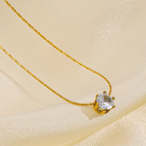 CZ Pierre Patte Pendentif Collier Haute Qualité En Gros Personnalisé Pas Cher À La Mode Cubique Zircon Lien Chaîne Patte Charme Collier - Product Image 4