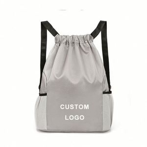 Factory Promotion Luxury <b>Waterproof</b> Polyester Sport <b>Drawstring</b> Backpack Travel Large Gym <b>Bag</b> Unisex Portable Custom Logo <b>Bags</b> - Product Image 1
