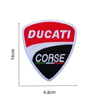 Écusson brodé personnalisé avec logo de marque de moto, à coudre ou thermocollant, pour vêtements et accessoires vestimentaires, badge brodé pour vestes