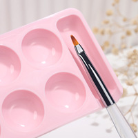 Plateaux de peinture en plastique pour vernis à ongles Palette rectangulaire de mélange de couleurs Plateau de support de peinture Fournitures pour ongles Accessoires de peinture pour ongles