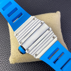 Reloj Mecánico de Alta Gama 3501 con Caja de Fibra de Carbono Blanca en Forma de Barril, Correa de Goma, para Hombre, Ideal para Negocios, Deportes y Fitness - Product Image 5