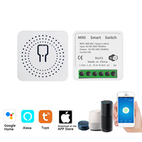 Mini interruptor inteligente WiFi 16A interruptores de luz DIY Control inalámbrico Smart Home con Tuya Smart Life Alexa Google Home