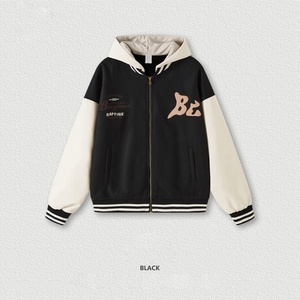 Fabricants de vestes de baseball d'hiver avec broderie de lettres sur patch de serviette personnalisable pour vêtements personnalisés, style urbain, à bouton unique - Product Image 1