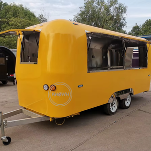 Remorque alimentaire vintage en acier inoxydable pour bar mobile et barbecue, avec certification DOT et CE - Product Image 1