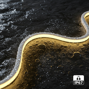 Tira LED de Neón Flexible Súper Delgada IP67 con Difusor Superior/Lateral, 5v 12v 24v, Diseño Sin Puntos, Comercial, Alto CRI 90, Garantía de 3 Años - Product Image 1