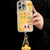 Coque de téléphone magnétique mate en TPU pour Cfabric, nouveau design, figurine Star Man, cordon de suspension, 16 motifs de dessins animés mignons, 15 pour femmes