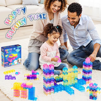 Magische Gummiblock 40-teiliges Set Weiche Bausteine Transparente Flexible Stapelsteine Pädagogisches Konstruktionsspielzeug Geschenk für Kinder