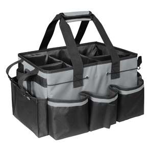 <b>Cleaning</b> <b>Caddy</b> Bag Wearable, Supplies Organizer With Handle, Shoulder Straps & Detachable Divide - Product Image 1
