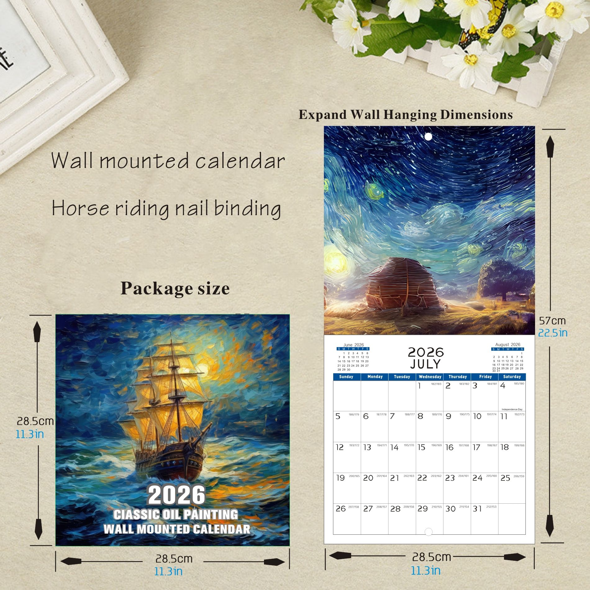 Calendar6 fixé au mur
