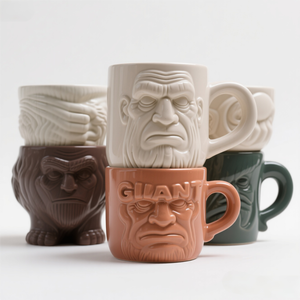 Taza <span class=keywords><strong>de</strong></span> cerámica con forma <span class=keywords><strong>de</strong></span> Gigante <span class=keywords><strong>de</strong></span> Cyclops, taza <span class=keywords><strong>de</strong></span> café <span class=keywords><strong>de</strong></span> porcelana hecha a mano con diseño <span class=keywords><strong>de</strong></span> criatura mítica, logotipo personalizado - Product Image 1