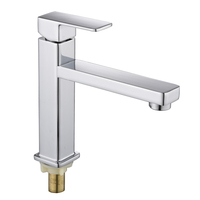 Robinet de lavabo monotrou en alliage de zinc à eau froide, à poser sur le plan, pour salle de bain
