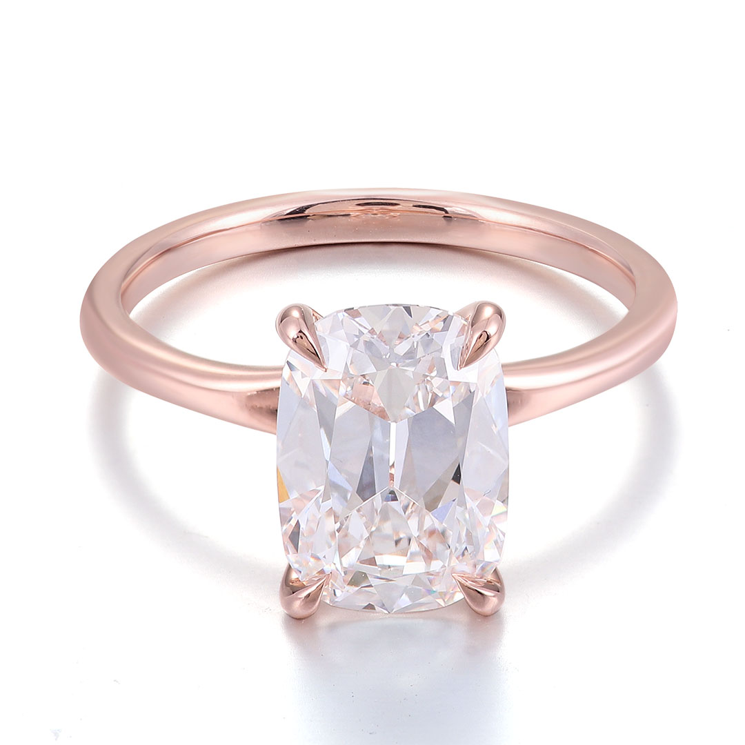 แหวนเพชรแล็บโรสโกลด์ 18K