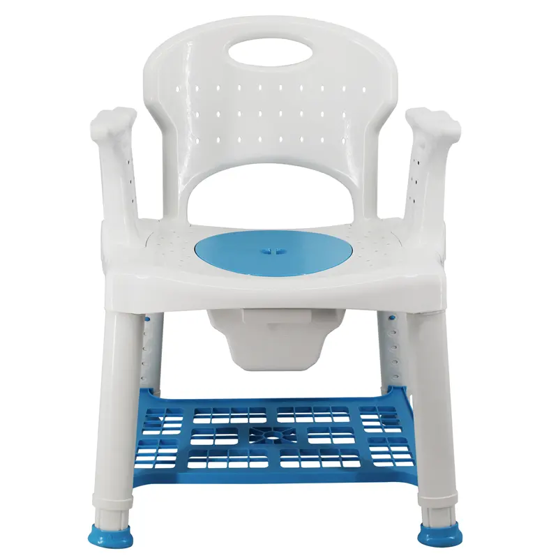 Baru Desain Kursi Mandi dengan Toilet Shower Kursi Commode untuk Lansia dengan Penyimpanan Tray MK04017