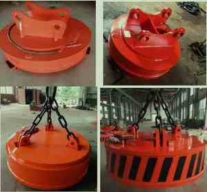 Imán de Elevación Eléctrico Personalizado Seguro MW5 para Grúa Excavadora, 300 kg-10 Toneladas, Elevador Circular para Chatarra de Acero, Placas y Virutas - Product Image 3