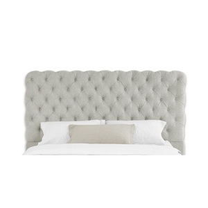 Lit Queen Size Moderne et Contemporain, Luxueux, Écologique, avec Tête et Pied de Lit Capitonnés, Meubles de Chambre Gris - Product Image 3