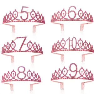 Hot Selling Jewelry Rhinestone Crowns Children Crystal Party Headband Hair Ornaments Wedding Vintage Birthday Tiaras for Unisex